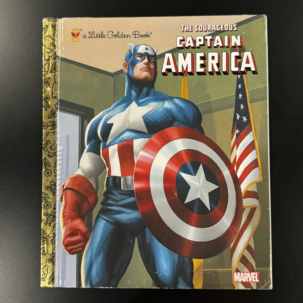 The Courageous Captain America - A Hardcover Little Golden Book